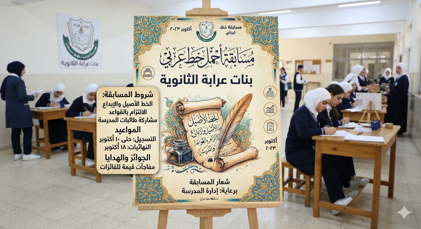 مسابقة اجمل خط
