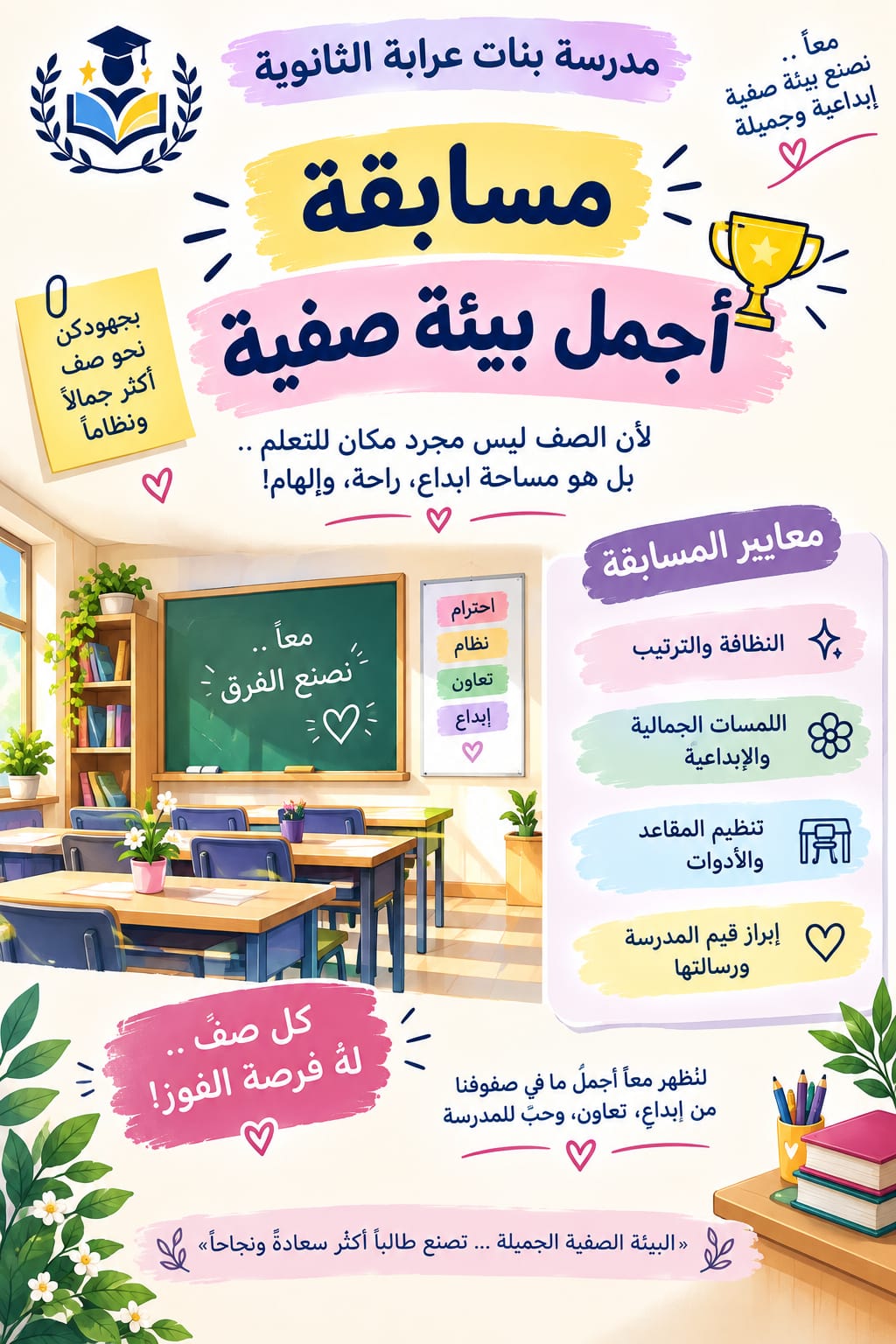 مسابقة اجمل بيئة صفية